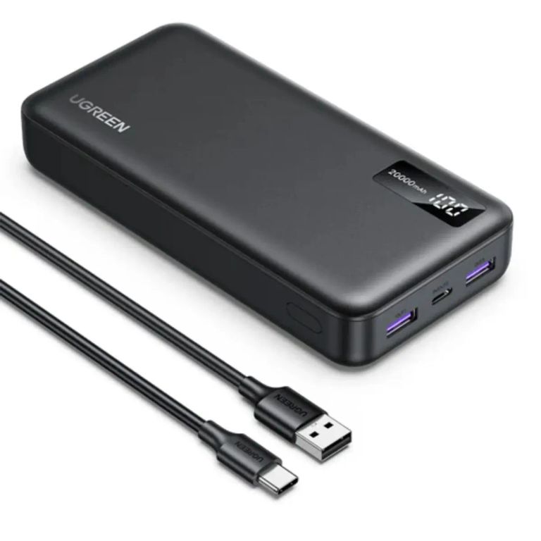 Power Bank 20000mAh Carga Rapida Portatil 20W PB312 Negro