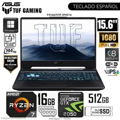ASUS - Laptop Gaming FA506NFR-HN014 AMD Ryzen 7 7435HS 16GB RAM 512GB RTX 2050-4GB 15.6" FHD IPS