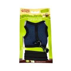 LIVING WORLD - Arnés y correa para pequeña mascotas  Verde M