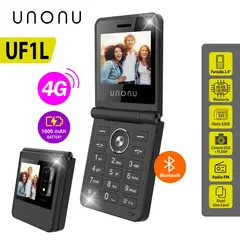 UNONU - Teléfono celular Básico UF1L FLIP 4G