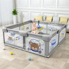 GENERICO - CORRAL DE TELA PARA BEBES CON ACCESORIOS 180x150cm