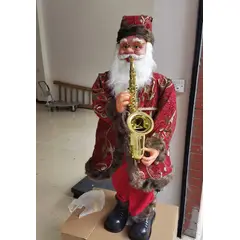 GENERICO - Papá Noel Con Saxofón En Movimiento Musical Adorno Navideño