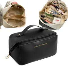 GENERICO - Cosmetiquera neceser de maquillaje con compartimientos