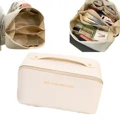 GENERICO - Cosmetiquera neceser de maquillaje con compartimientos