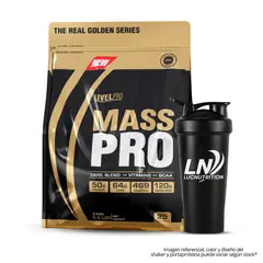 LEVEL PRO - Mass Pro 3 kg Mass Gainer - Vainilla Crema + Shaker
