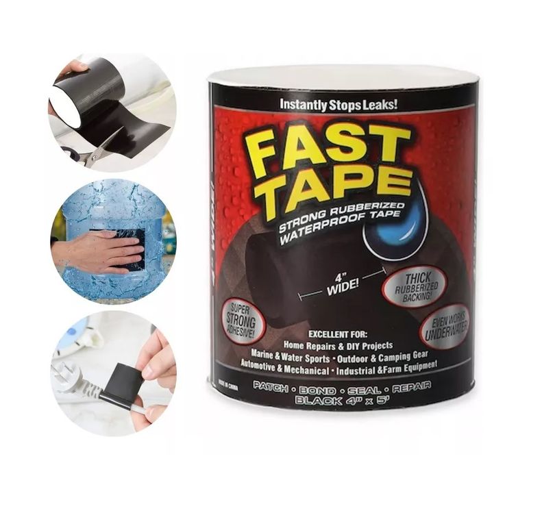 CINTA ADHESIVA IMPERMEABLE SUPERFUERTE PARA FUGAS