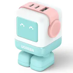 UGREEN - Cargador USB-C CD361 Robot 65w Multipuerto Nexode Azul