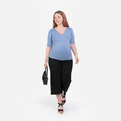 MOMMYLAND - BLUSA MATERNAL Y LACTANCIA CASUAL CUELLO V