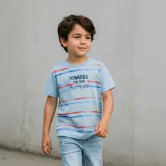 LE PETIT COMPANY - Polo Niño Sun Celeste 100% algodón