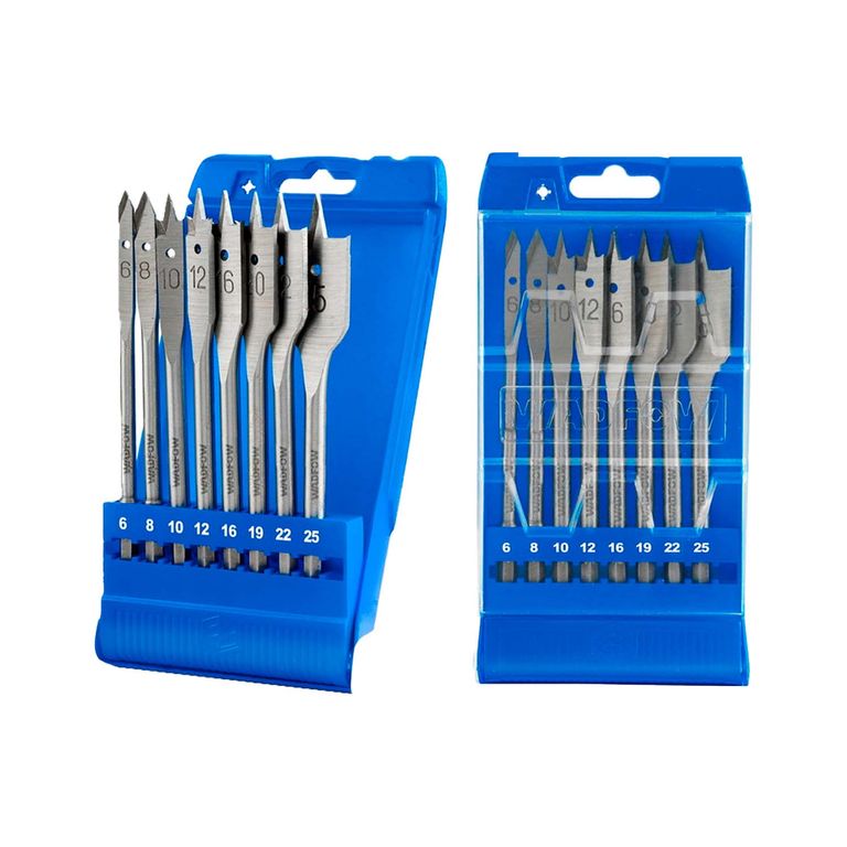 Juego X8pcs Brocas Planas Para Agujeros En Madera Wwf6b08