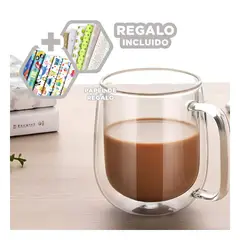RYBIU IMPORT - Taza Doble Capa para Bebidas Calientes Y+Papel de Regalo