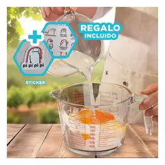 RYBIU IMPORT - Taza Medidora para Reposteria de 1L Y+Regalo Stickers