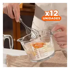 RYBIU IMPORT - Pack12 Recipiente con Medicion Transparent Y+Regalo Stickers