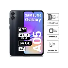SAMSUNG - Celular A05 128GB 4GB RAM NEGRO