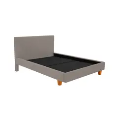 MUEBLES MACRUMO - Cama tapizada Vanesa - 15plz Beige oscuro