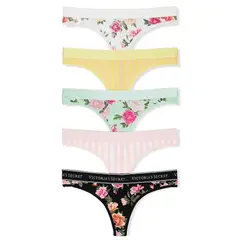 VICTORIA'S SECRET - Calzon hilo Algodon Set 5 unidades victorias secret