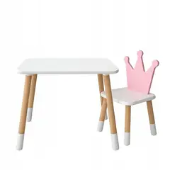 DIBA MUEBLES - Juego de Mesa y Silla Lady Rosado