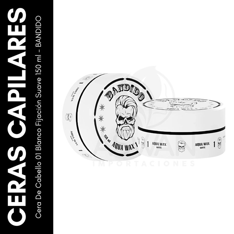 Cera De Cabello 01 Blanco Fijación Suave 150 ml - BANDIDO