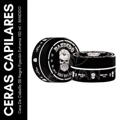 GENERICO - Cera De Cabello 08 Negro Fijación Extrema 150 ml - BANDIDO