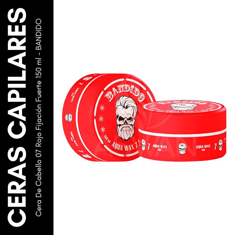 Cera De Cabello 07 Rojo Fijación Fuerte 150 ml - BANDIDO