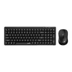 GENIUS - Teclado Y Mouse Luxemate Q8100 Ai Copilot Inalámbricos Compactos Multimedia En Colo