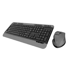 KLIP XTREME - Teclado y Mouse KBK-520 Ergo Inalámbricos Diseño Ergonóm