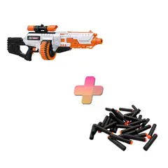 BAIHUI TOYS - ESCOPETA DE JUGUETE ELECTRICA 48 DARDOS BLANCO Y 24 DARDOS DE REGALO