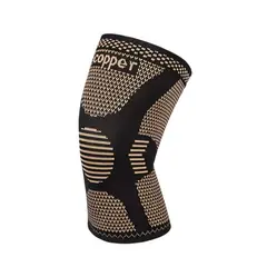 GENERICO - RODILLERA DE COMPRESIÓN CON HILOS DE COBRE COPPER TALLA L - 1 UNIDAD