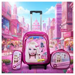 GENERICO - MOCHILA ESCOLAR CON RUEDAS 3 EN 1 MODELO INFANTIL PARA NIÑAS