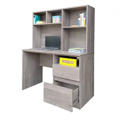 TEMEL - Escritorio con Estante y Cajonera 120 cm Modelo MEV