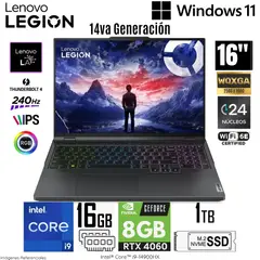 LENOVO - Laptop Legion Pro 5 Intel Core i9-14900HX 16GB RAM 1TB SSD RTX 4060-8GB 16" WQXGA 83DF00HQLM