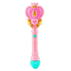 GENERICO - Varita Mágica de Princesa Lanza Burbujas con Diseño de Corazón - Rosado