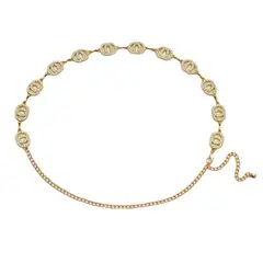 KAST PE - Correa Gracia con circulos strass cinturon Dorado