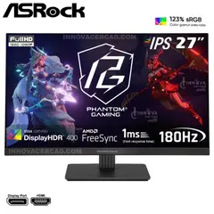 ASROCK - Monitor Gaming Phantom 27 PG27FFT1B 180hz 1ms IPS FreeSync