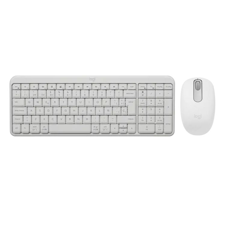 Combo Bluetooth Teclado K250 y Mouse M196 Inalámbrico Blanco