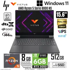 GARDEN HIGHPRO - Laptop HP Victus Gaming 15-FB2002LA AMD Ryzen 5 8645HS 8GB RAM 512GB SSD RTX 3050-6GB 15.6" FHD