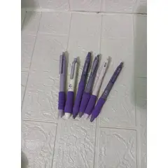 GENERICO - SET DE LAPICEROS MORADO X 6UND DE TINTA NEGRA