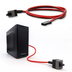 GENERICO - Cable Extensor o Remplazo del Boton de Encendido Power Button Pc Computadora 52cm