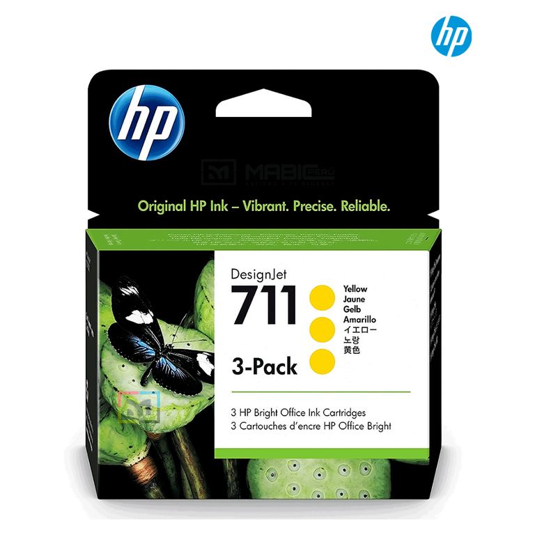 TINTA 711 AMARILLO 3 PACK CZ136A