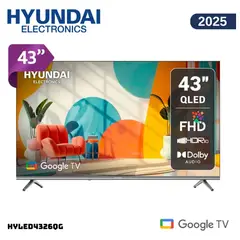 HYUNDAI - TELEVISOR 43 QLED SMART TV GOOGLE TV FHD HYLED4326QG