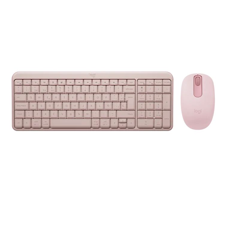 Combo Bluetooth Teclado K250 y Mouse M196 Inalámbrico Rosado