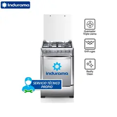 INDURAMA - Cocina a Gas de 4 Hornillas Florencia Zafiro Croma