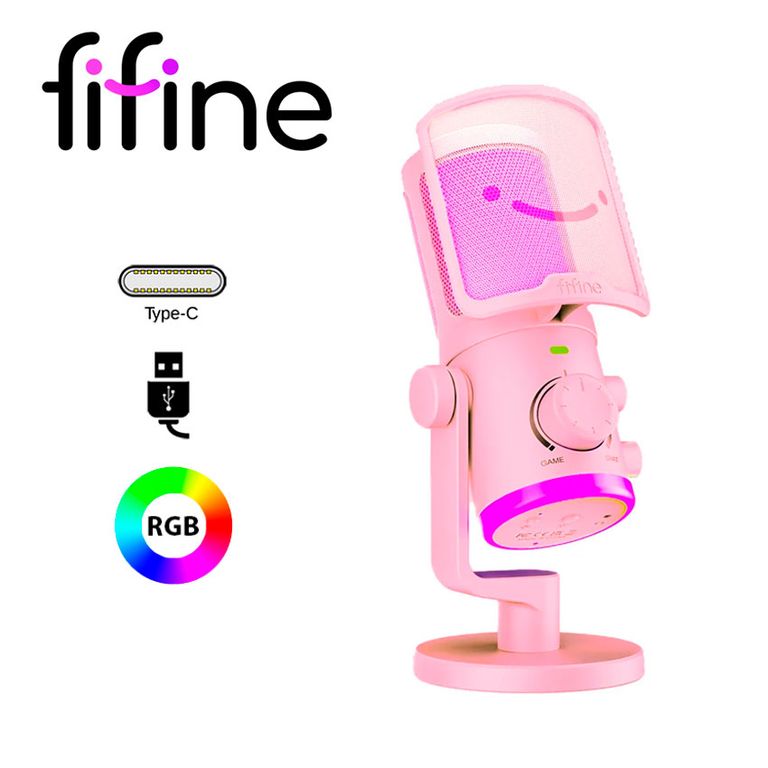 Micrófono rosa AM6 RGB