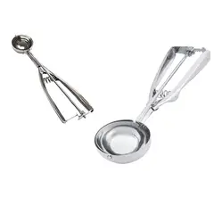 GENERICO - Juego De Cucharas Para Galletas De Acero Inoxidable Con Gatillo 6 CM Y 4 CM