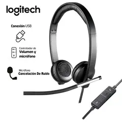 LOGITECH - Audífono H650E USB Estéreo con Micrófono y Control