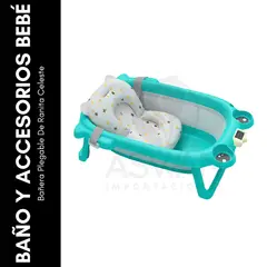GENERICO - Bañera Plegable De Ranita Celeste