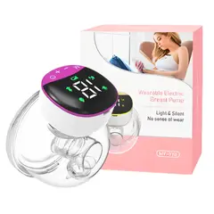 GENERICO - Extractor de Leche Portatil Manos Libres Fucsia