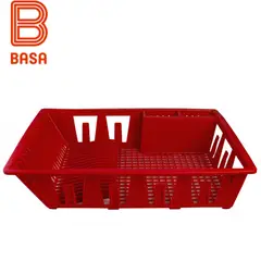 BASA - Escurridor Plato Buen Hogar de 20Platos con Base Rojo -Basa