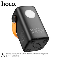 HOCO - Power Bank DB160 Astrum Carga Utra Rapida 100w 60000mah