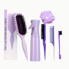 GENERICO - KIT DE PEINADO PARA EL CABELLO RIZADO X 6 COLOR LILA